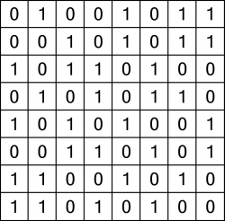 Binary puzzle solution